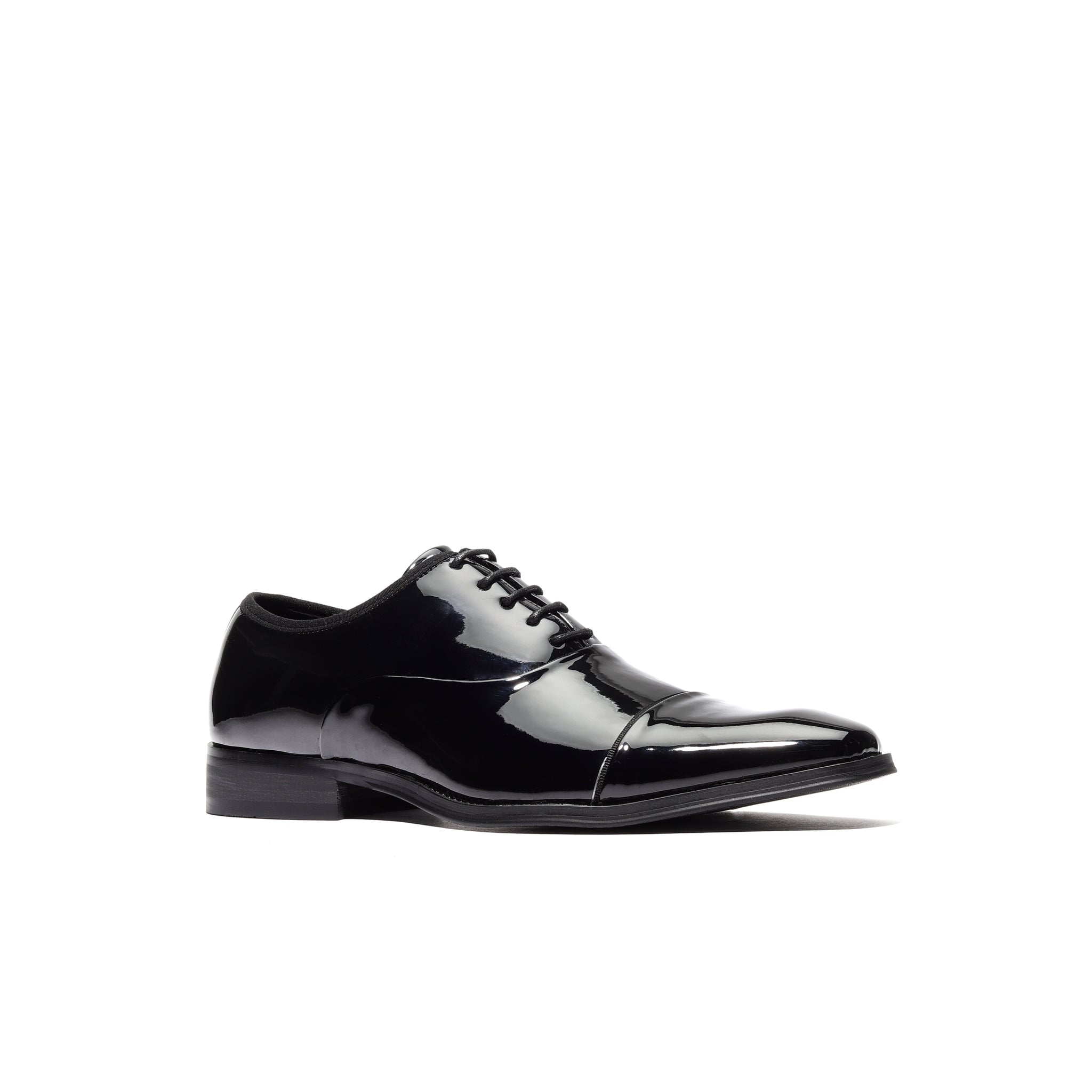 MARCELLO PATENT CAP-TOE OXFORD